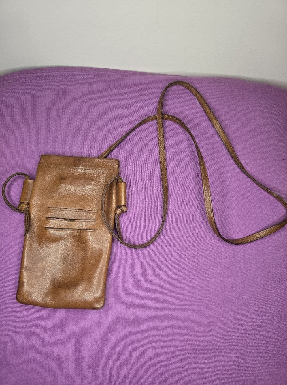 Madewell Brown Leather Crossbody Phone Pouch